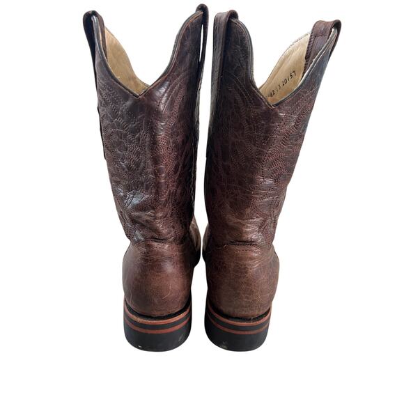Los Altos Boots Genuine Python Brown Square Toe Size 9 EE 6682 Cowboy Western main image 12